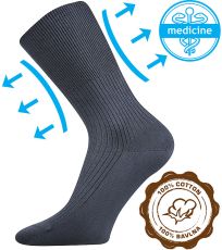 Unisex ponožky - 1 pár Zdravan Lonka tmavě šedá