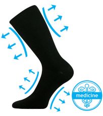 Unisex speciální volné ponožky Oregan Lonka černá