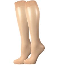 Silonové podkolenky - 5 párů NYLON 20 DEN Lady B camel