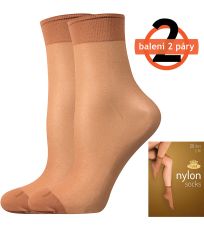 Silonové ponožky - 6x2 páry NYLON 20 DEN Lady B beige