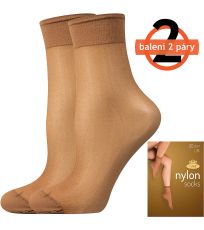 Silonové ponožky - 6x2 páry NYLON 20 DEN Lady B beige