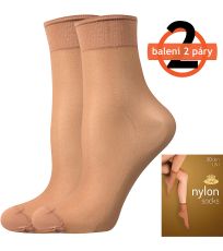 Silonové ponožky - 6x2 páry NYLON 20 DEN Lady B golden