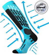 Unisex kompresní podkolenky Vxpres VoXX® neon tyrkys