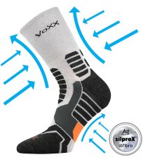 Unisex kompresní ponožky Ronin Voxx světle šedá