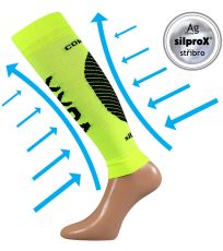 Unisex kompresní návleky na lýtko - 1 pár Protect VoXX® neon žlutá