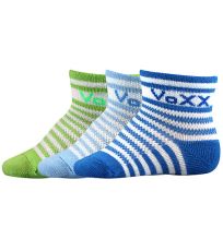 Kojenecké prodyšné ponožky - 3 páry Fredíček VoXX® mix pruhy/kluk