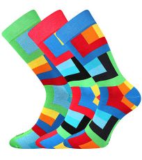 Pánské vzorované ponožky - 3 páry Wearel 013 Lonka