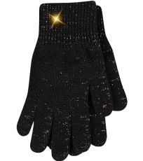 Dámské pletené rukavice Vivaro Voxx černá/zlatá