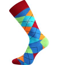 Pánské trendy ponožky - 3 páry Dikarus Lonka káro / mix A