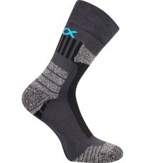 Unisex trekingové ponožky Egoist L+P VoXX® tmavě šedá/TYRKYS