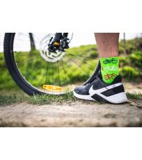 Unisex vzorované sportovní ponožky Ralf X Voxx bike/zelená