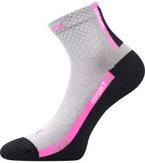 Unisex sportovní ponožky - 3 páry Pius Voxx světle šedá II