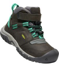 Dětská treková obuv RIDGE FLEX MID WP KEEN magnet/greenlake