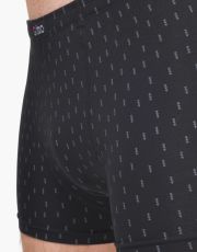 Pánské kratší boxerky 73137P GINA Černá-tm. šedá