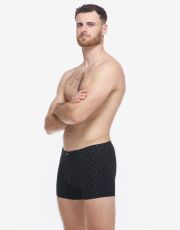 Pánské kratší boxerky 73137P GINA Černá-tm. šedá