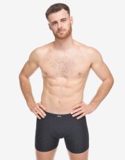 Boxerky v nadměrných velikostech 74182P GINA Černá-tm. šedá