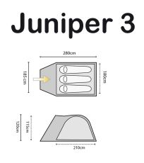 Dvouplášťový stan pro 3 osoby Juniper 3 Highlander 