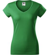 Dámské triko FIT V-NECK Malfini středně zelená