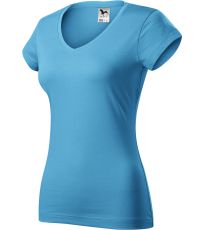 Dámské triko FIT V-NECK Malfini tyrkysová