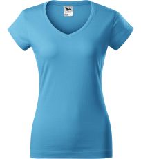 Dámské triko FIT V-NECK Malfini tyrkysová