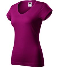 Dámské triko FIT V-NECK Malfini fuchsia red