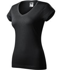 Dámské triko FIT V-NECK Malfini eben šedá