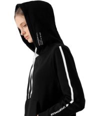 Dámská fleecová mikina H4Z21-BLD034 4F DEEP BLACK