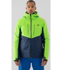 Pánská lyžařská bunda H4Z21-KUMN011 4F CANARY GREEN NEON