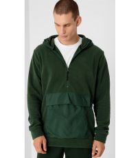 Pánská fleecová mikina HOZ21-PLM601 Outhorn dark green