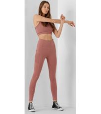 Dámské sportovní legíny HOZ21-SPDF601 Outhorn dark pink