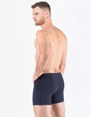 Pánské boxerky s delší nohavičkou 74170P GINA lékořice brandy