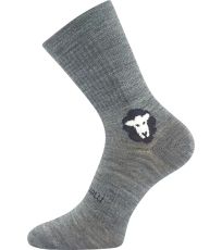 Sportovní ponožky - 3 páry Barefootan merino VoXX® světle šedá