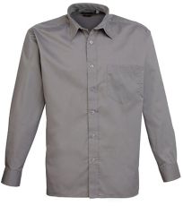 Pánská košile s dlouhým rukávem PR200 Premier Workwear Dark Grey -ca. Pantone 431