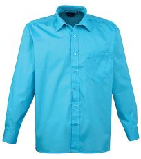 Pánská košile s dlouhým rukávem PR200 Premier Workwear Turquoise -ca. Pantone 312