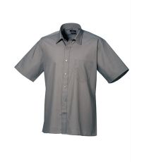 Pánská košile s krátkým rukávem PR202 Premier Workwear Dark Grey -ca. Pantone 431