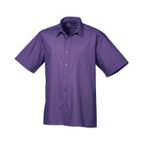 Pánská košile s krátkým rukávem PR202 Premier Workwear Purple -ca. Pantone 269