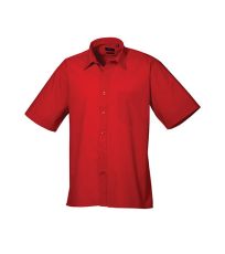 Pánská košile s krátkým rukávem PR202 Premier Workwear Red -ca. Pantone 200