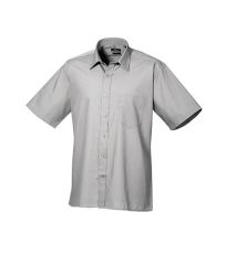 Pánská košile s krátkým rukávem PR202 Premier Workwear Silver -ca. Pantone 428