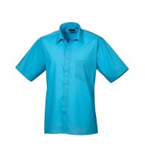 Pánská košile s krátkým rukávem PR202 Premier Workwear Turquoise -ca. Pantone 312