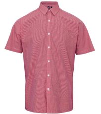 Pánská bavlněná košile s krátkým rukávem PR221 Premier Workwear Red -ca. Pantone 200