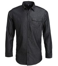 Pánská džínová košile PR222 Premier Workwear Black Denim