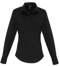 Dámská bavlněná košile s dlouhým rukávem PR344 Premier Workwear Black