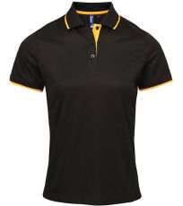 Dámské funkční polo triko PR619 Premier Workwear Black Stripe