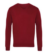Pánský pletený svetr PR694 Premier Workwear Burgundy -ca. Pantone 216