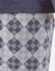 Pánské krátké pyžamo 79198P GINA tm. šedá-šedá