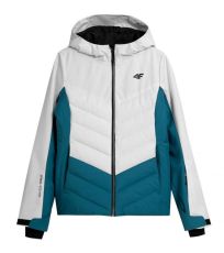 Dámská lyžařská bunda Dámská lyžařská bunda 4F KUDN006 H4Z21 48S AQUA modrá 4F WHITE