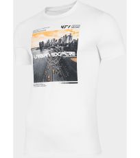 Pánské tričko H4L22-TSM013 4F WHITE