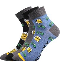 Pánské trendy ponožky - 3 páry Piff 01 VoXX® mix