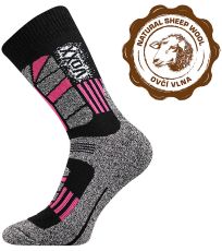 Unisex froté termo ponožky Traction I Voxx magenta