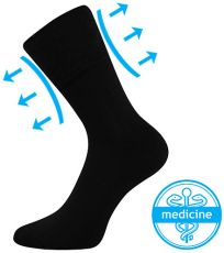 Unisex ponožky s volným lemem - 3 páry Finego Lonka černá